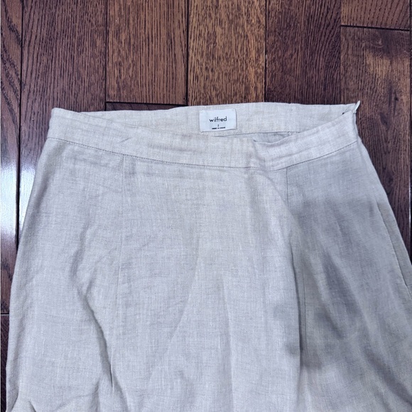 Wilfred Neutral Linen Maxi Skirt and Matching Top in Light Beige - Picture 2 of 3